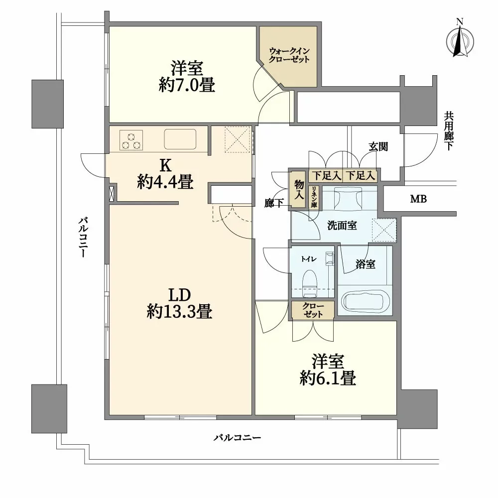 ラクシア品川ポルトチッタ 間取り図例
