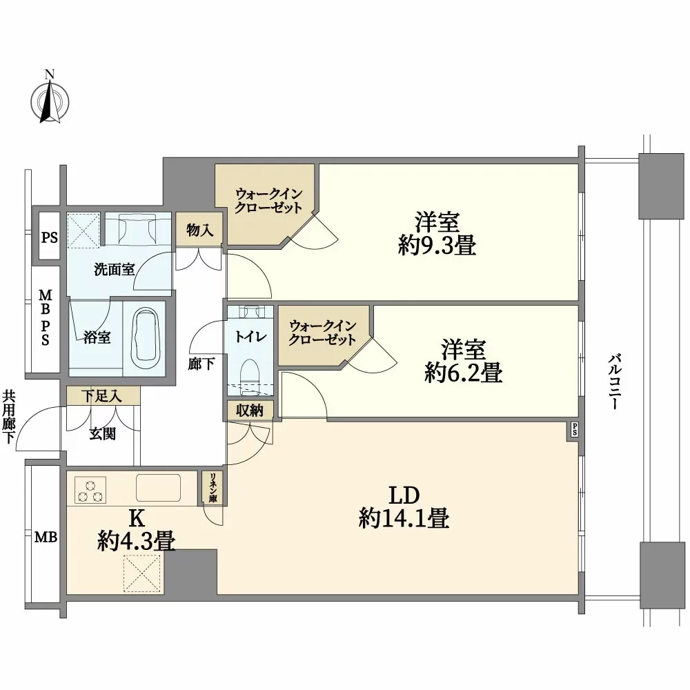 ラクシア品川ポルトチッタ 間取り図例