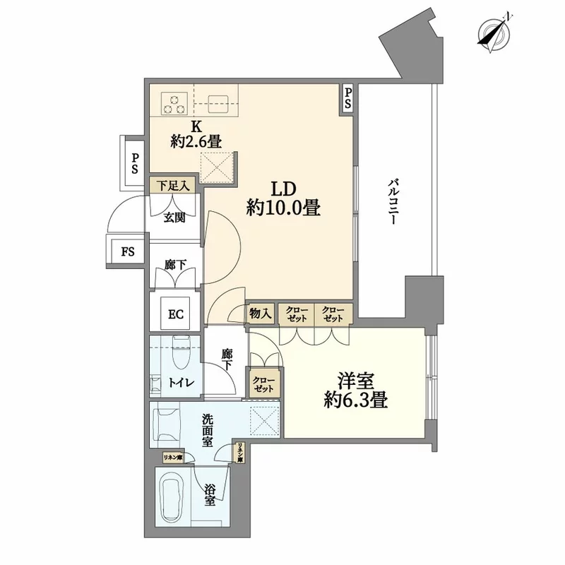 勝どきザ・タワーの間取り図例