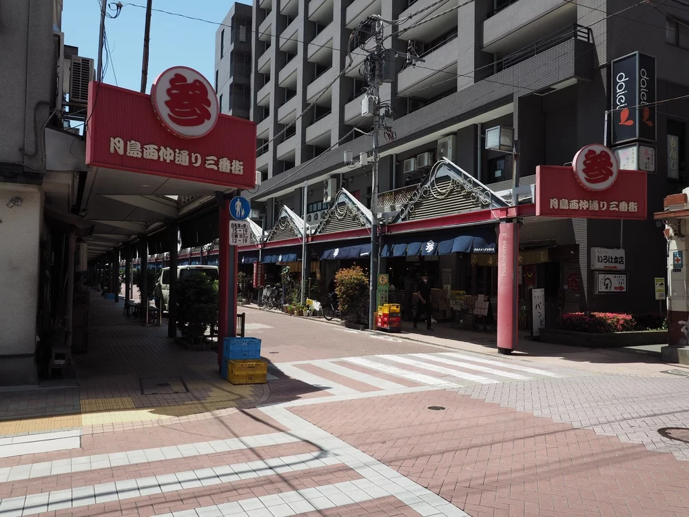 月島西仲通り商店街（もんじゃストリート）