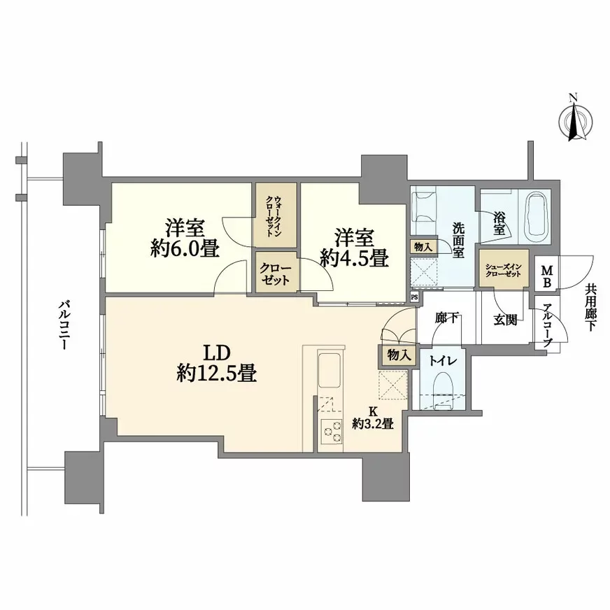 ジオタワー南森町 間取り図例