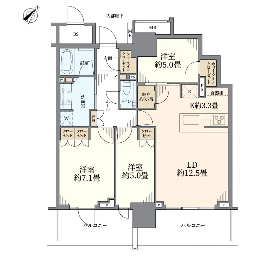 ブランズタワー豊洲 間取り図例