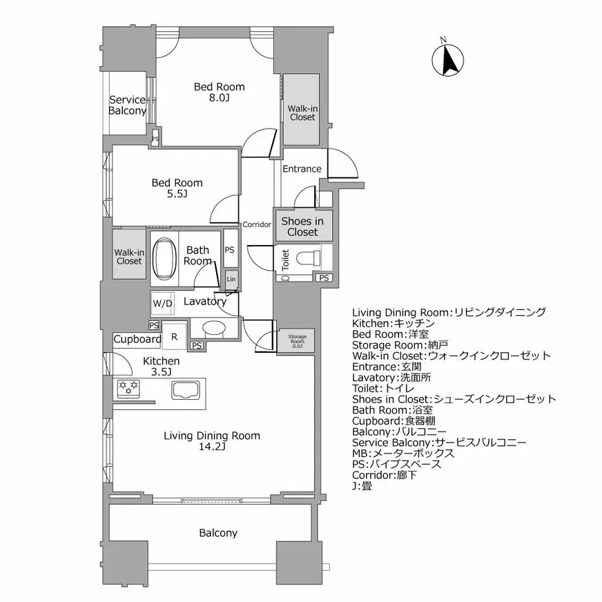 グランドヒルズ南青山 間取り図例