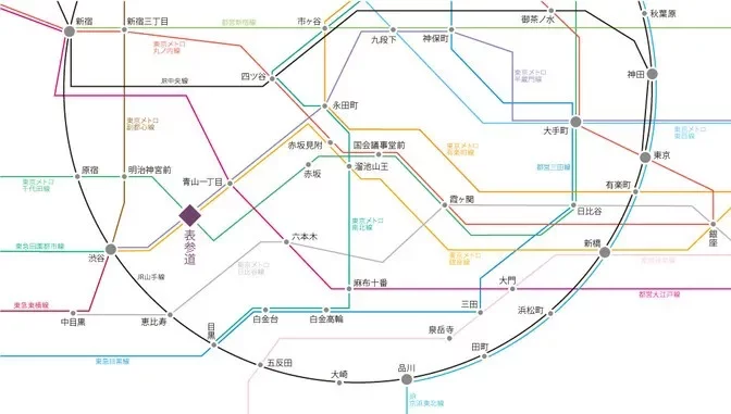 グランドヒルズ南青山 アクセス図