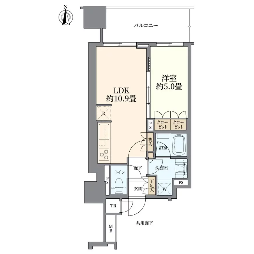 クレヴィアタワー御堂筋本町 間取り図例