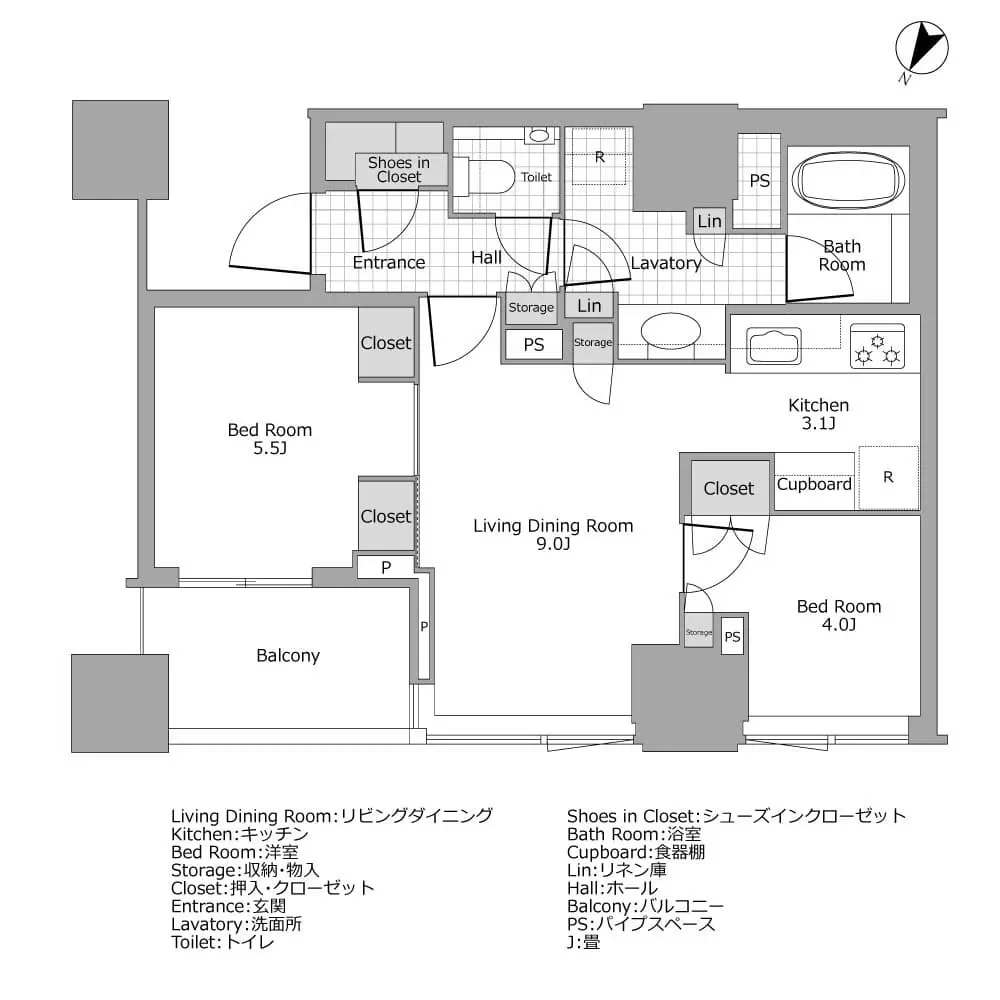パークコート千代田四番町 間取り図例