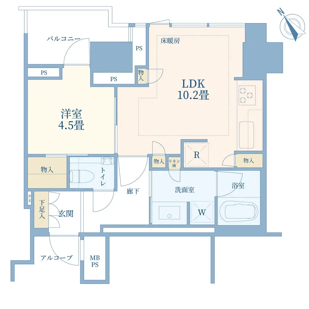 プラウドタワー芝浦 間取り図例