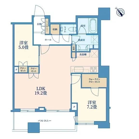 パークタワー勝どきサウス 間取り図例