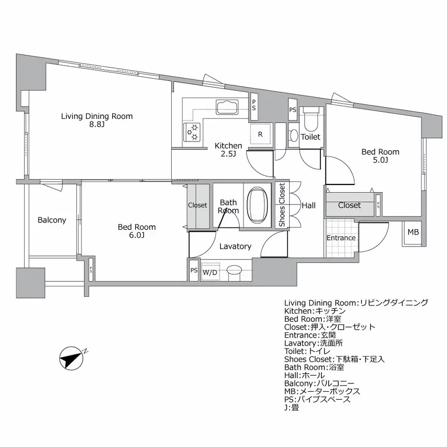 ドレッセ代官山 間取り図例