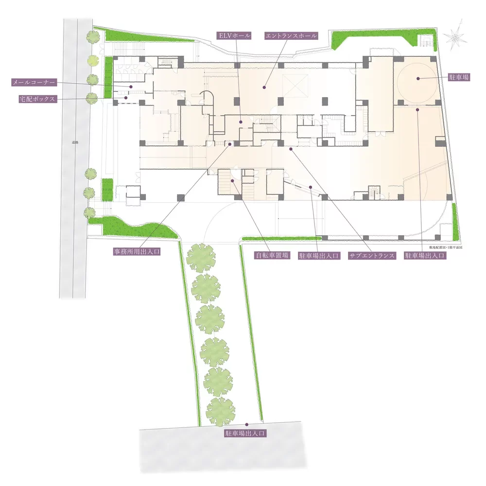 パルシオ五番町 敷地配置図
