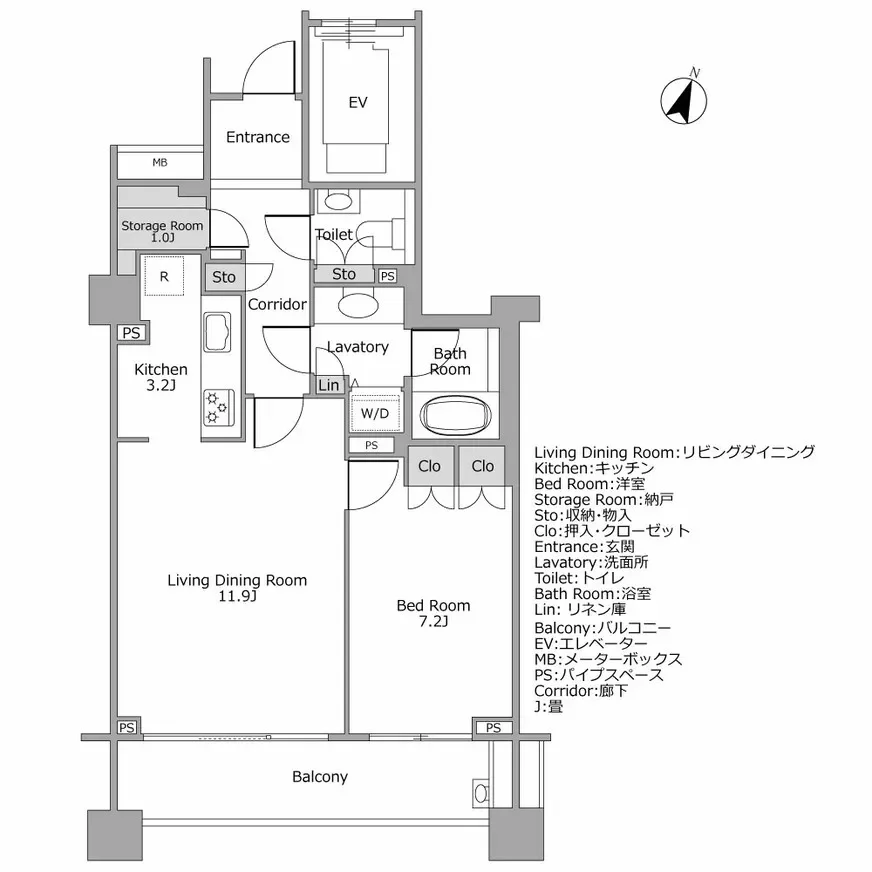 パルシオ五番町 間取り図例