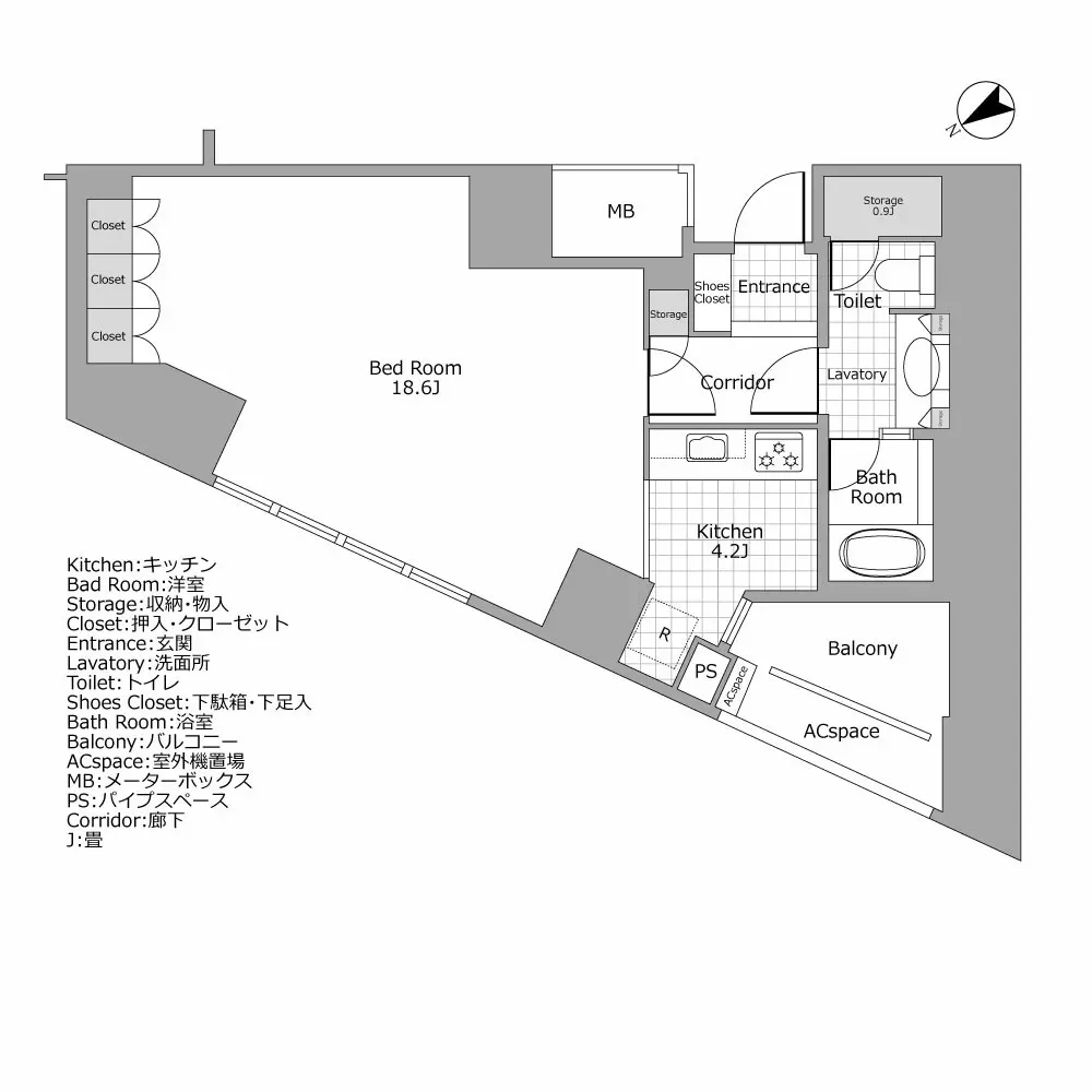 青山ザ・タワー　間取り図例