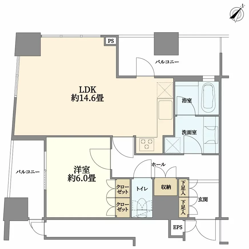 サンウッド品川天王洲タワー 間取り図例