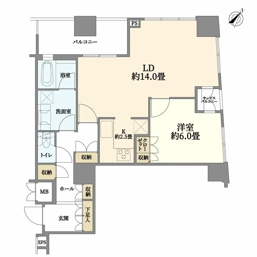 サンウッド品川天王洲タワー 間取り図例