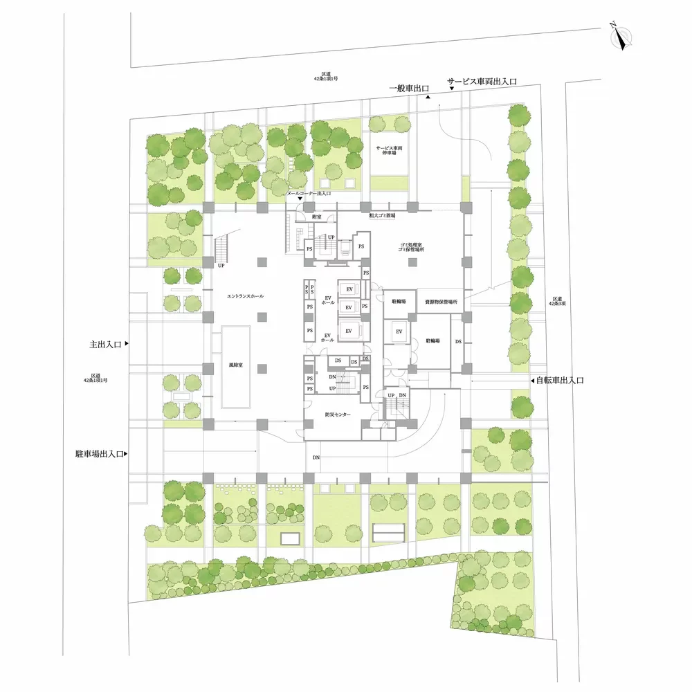 銀座タワー 敷地配置図