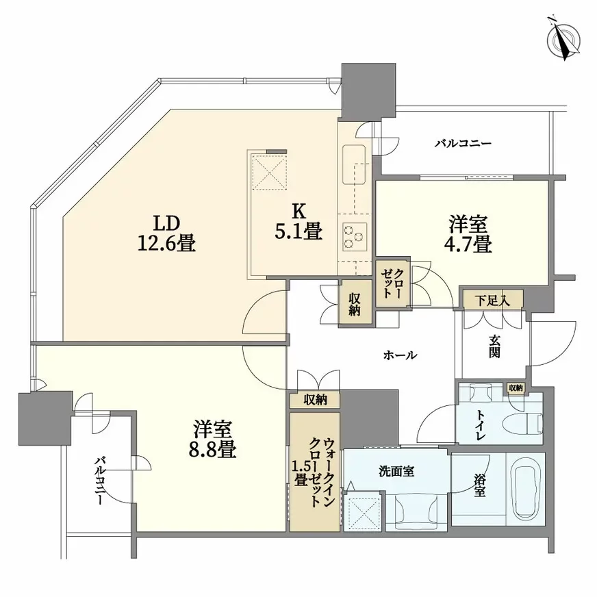 銀座タワー 間取り図例