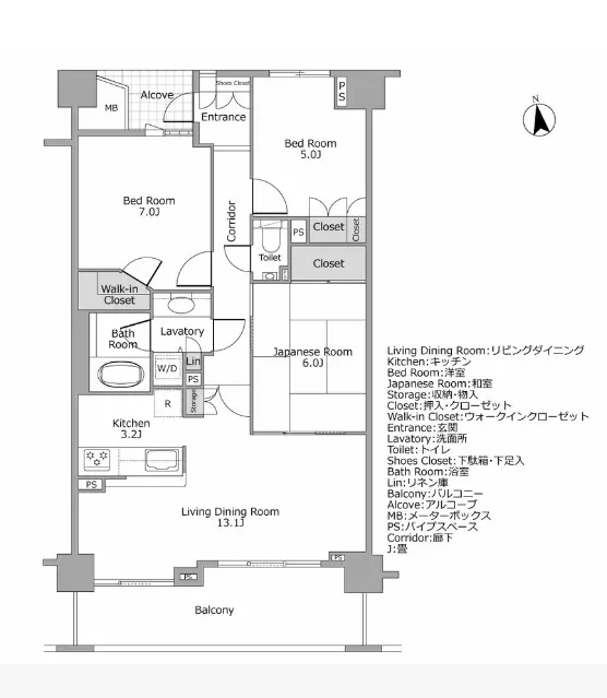 神楽坂アインスタワー間取り図例