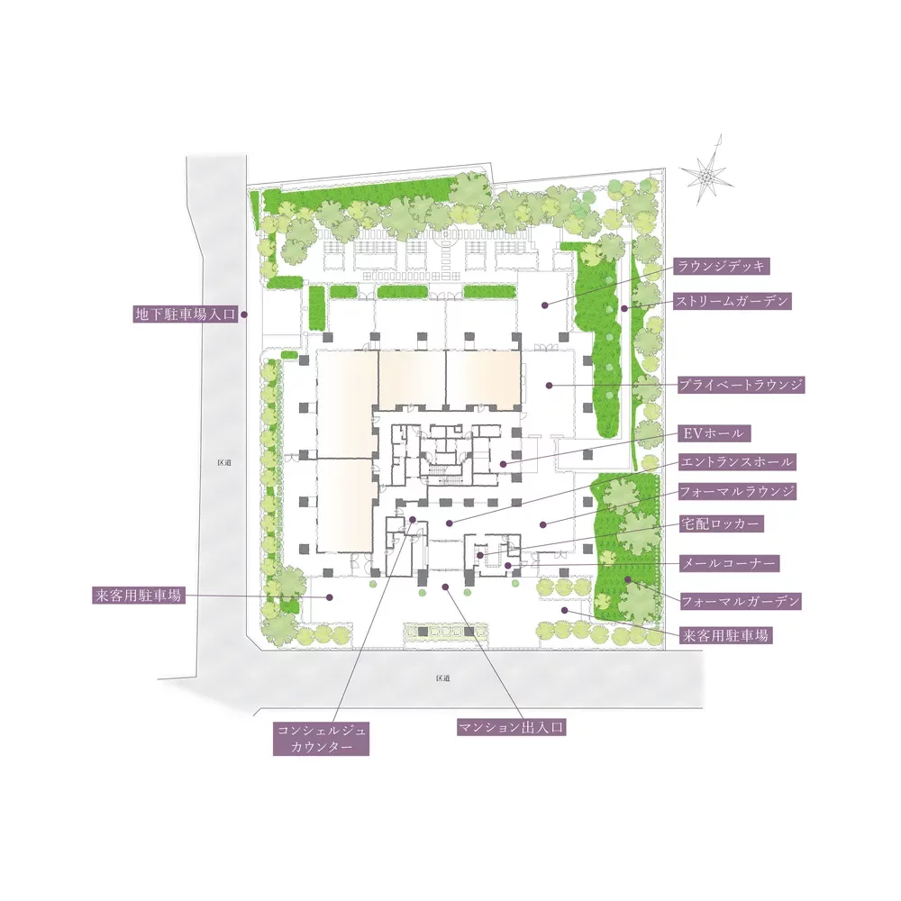 三番町パークテラス桜苑　敷地配置図