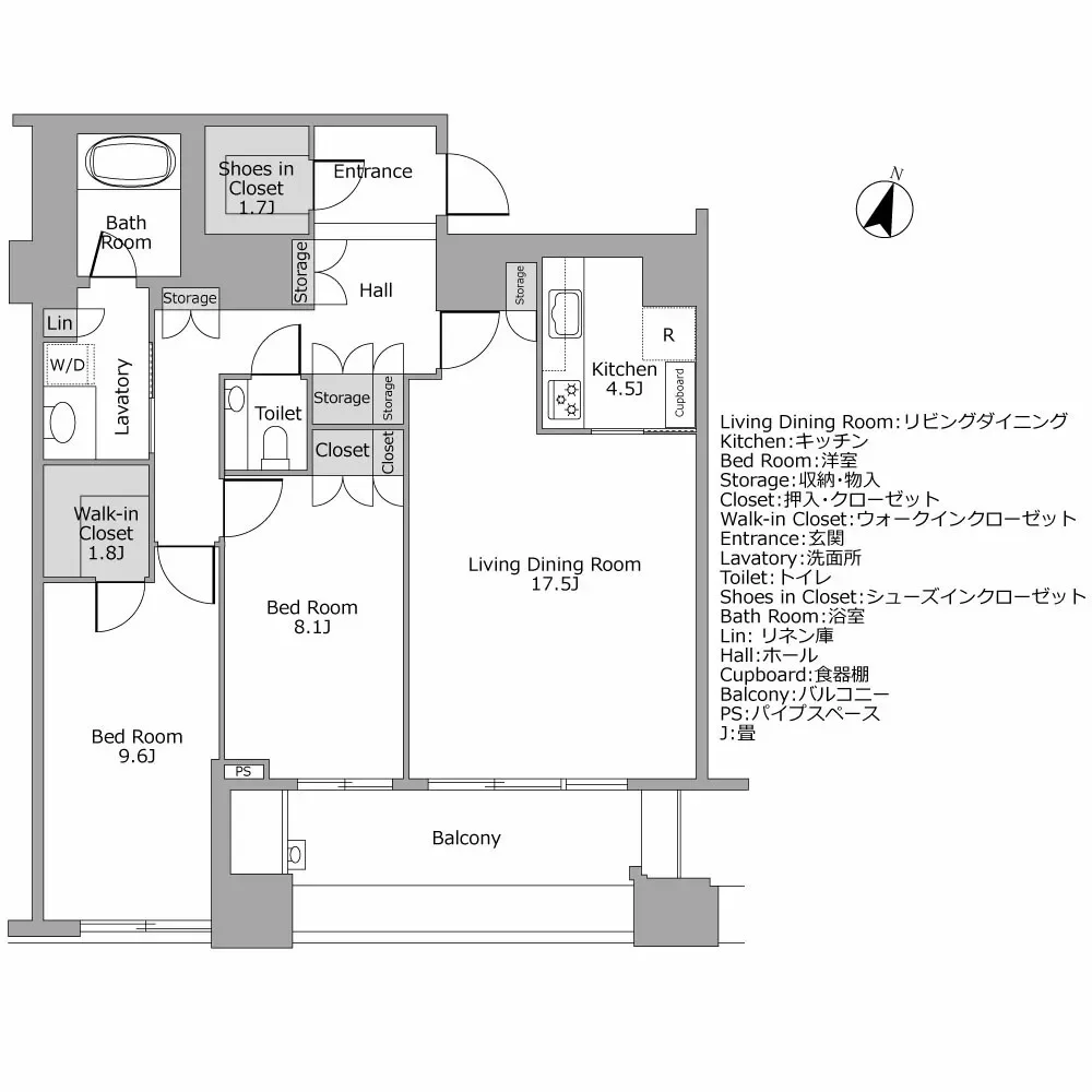 三番町パークテラス桜苑　間取り図例