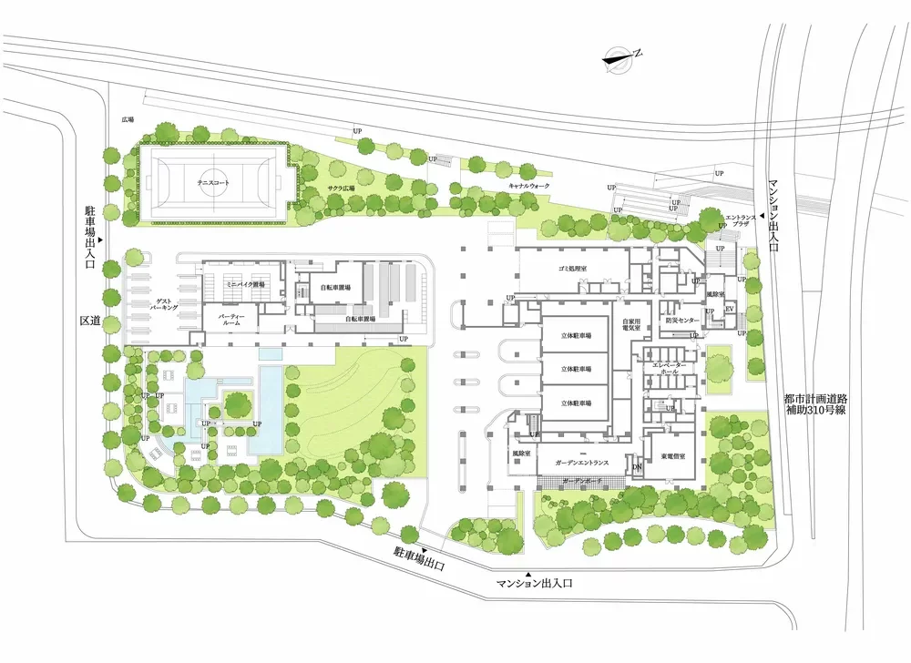 芝浦アイランドグローヴタワー 敷地配置図