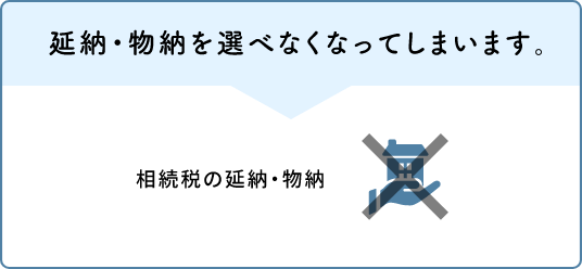 延納・物納を選べなくなってしまいます。