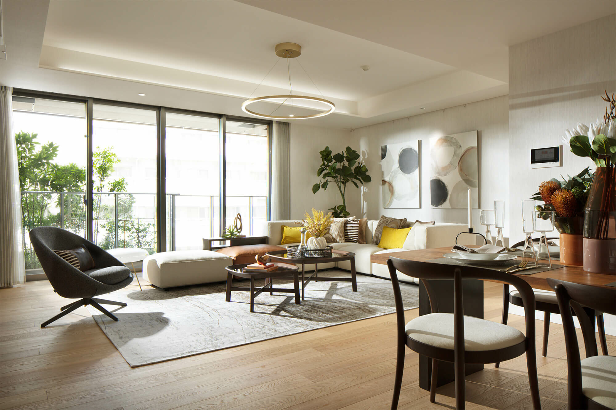 モデルルーム（リビングダイニング）｜フォレストゲート代官山レジデンス