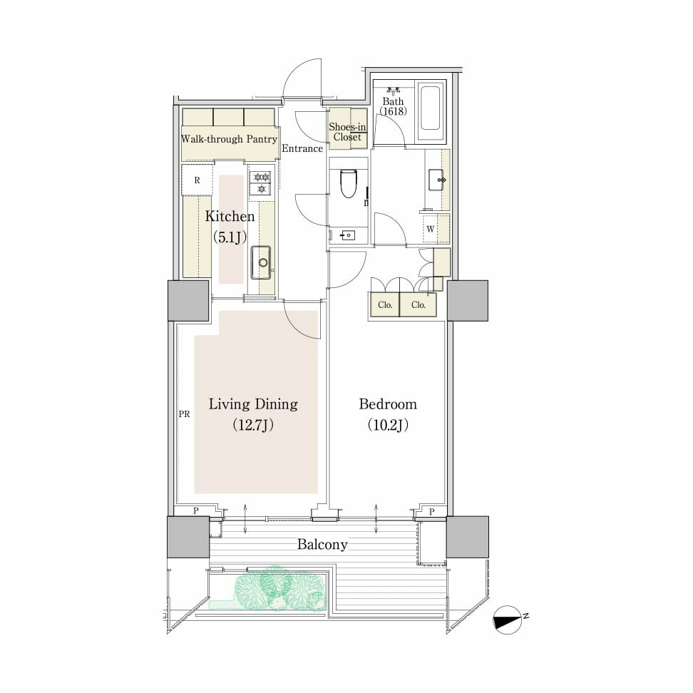 1LDK A type｜フォレストゲート代官山レジデンス