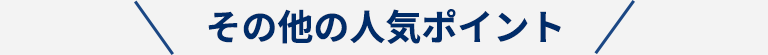 ＼その他の人気ポイント／
