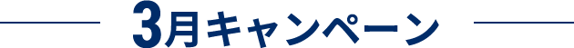 3月キャンペーン