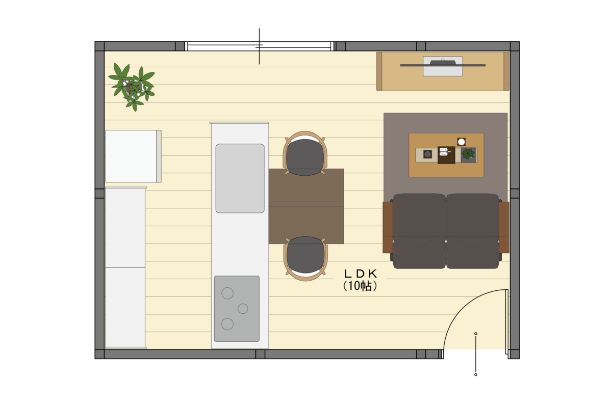 10畳　横長　レイアウト