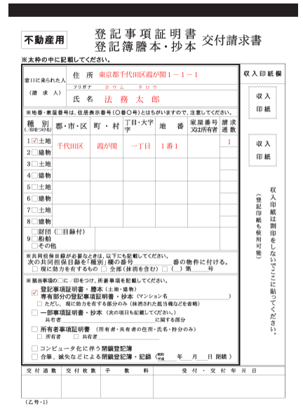 登記事項証明書