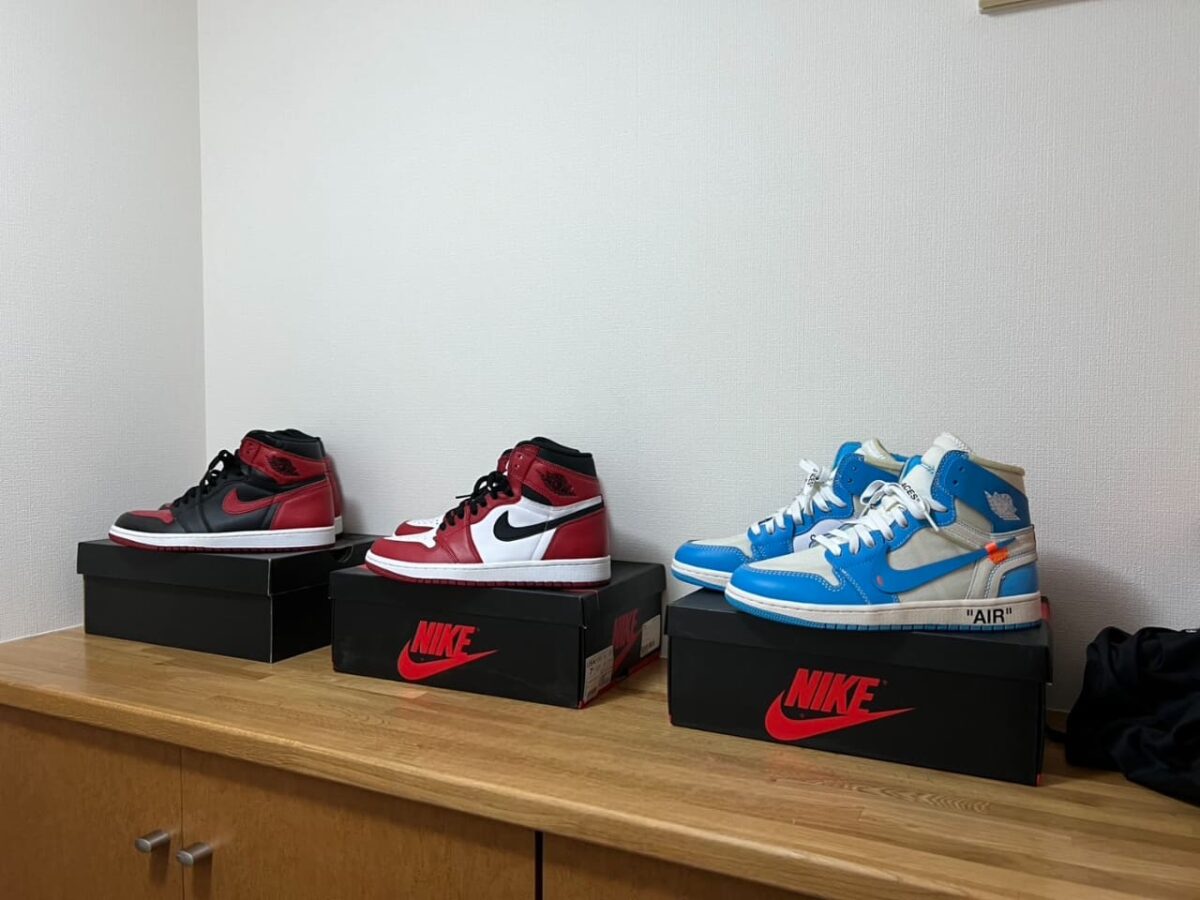 お気に入りのスニーカーコレクション（内村さん提供）