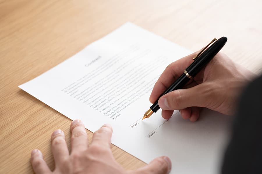 売買契約に定められた諸条件に関する手続き